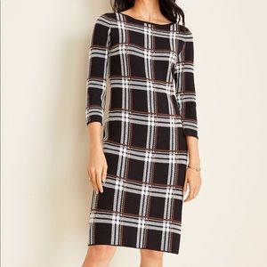 Ann Taylor EUC Plaid Sweater Dress